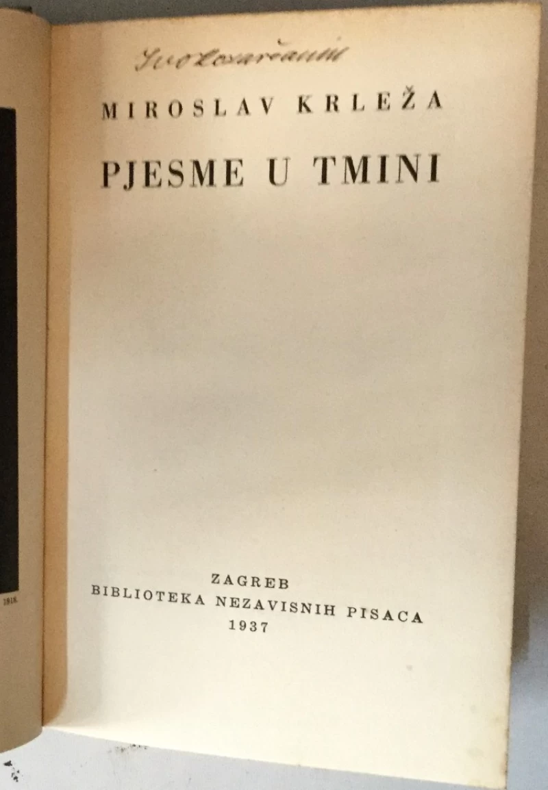 Miroslav Krleža: Pjesme u tmini