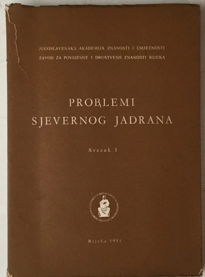 Problemi sjevernog Jadrana, svezak 3
