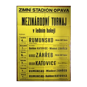 HOKEJ, MEDJUNARODNI TURNIR U OPAVI ČEŠKA, MLADOST ZAGREB, 1964.