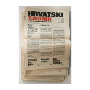 Hrvatski tjednik kompletna naklada, brojevi 1-33/1971.