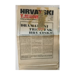 Hrvatski tjednik kompletna naklada, brojevi 1-33/1971.