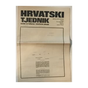 Hrvatski tjednik kompletna naklada, brojevi 1-33/1971.