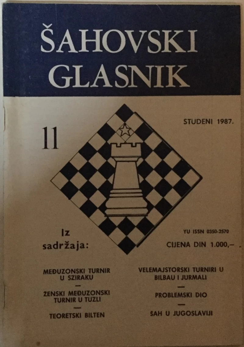 Šahovski glasnik 11/1987.