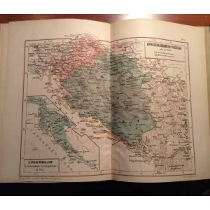 KLAIĆ VJEKOSLAV, ATLAS ZA HRVATSKU POVJESTNICU, 1888.  SA 6 ZEMLJOPISNIH KARATA 