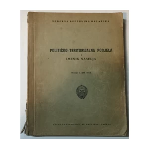 NR Hrvatska, Političko - teritorijalna podjela i imenik naselja, Stanje 1. XII. 1956.