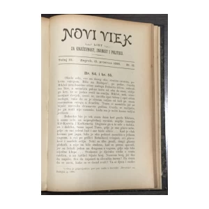 Novi viek, List za književnost, znanost i politiku, Tečaj III., brojevi 1-12, godina 1898.