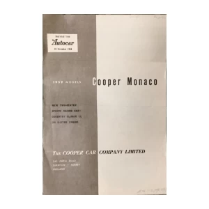 1959 Models, Cooper Monaco