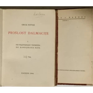 Grga Novak: Prošlost Dalmacije I-II