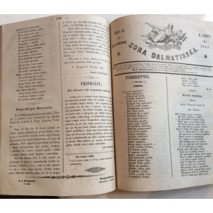 ZORA DALMATINSKA   - GODINE 2.  OD BROJA 1 DO BROJA 50 - UKORIČENO - 1845. GODINA -  DALMAVIJA  HRVATSKA- KOMPLET DRUGE GODINE!!!