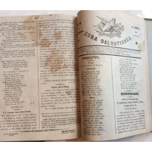 ZORA DALMATINSKA   - GODINE 2.  OD BROJA 1 DO BROJA 50 - UKORIČENO - 1845. GODINA -  DALMAVIJA  HRVATSKA- KOMPLET DRUGE GODINE!!!