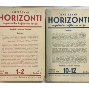 Književni horizonti godina II 1935.  1-12