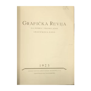 Grafička revija: 1923. komplet godište 1-6