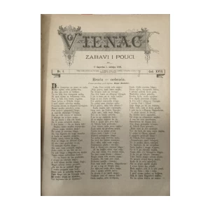 Vijenac časopis: 1886. broj 1-52