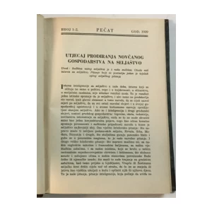 Pečat - Književni mjesečnik za umjetnost, nauku i sve kulturne probleme, knjiga 1 1939. godina