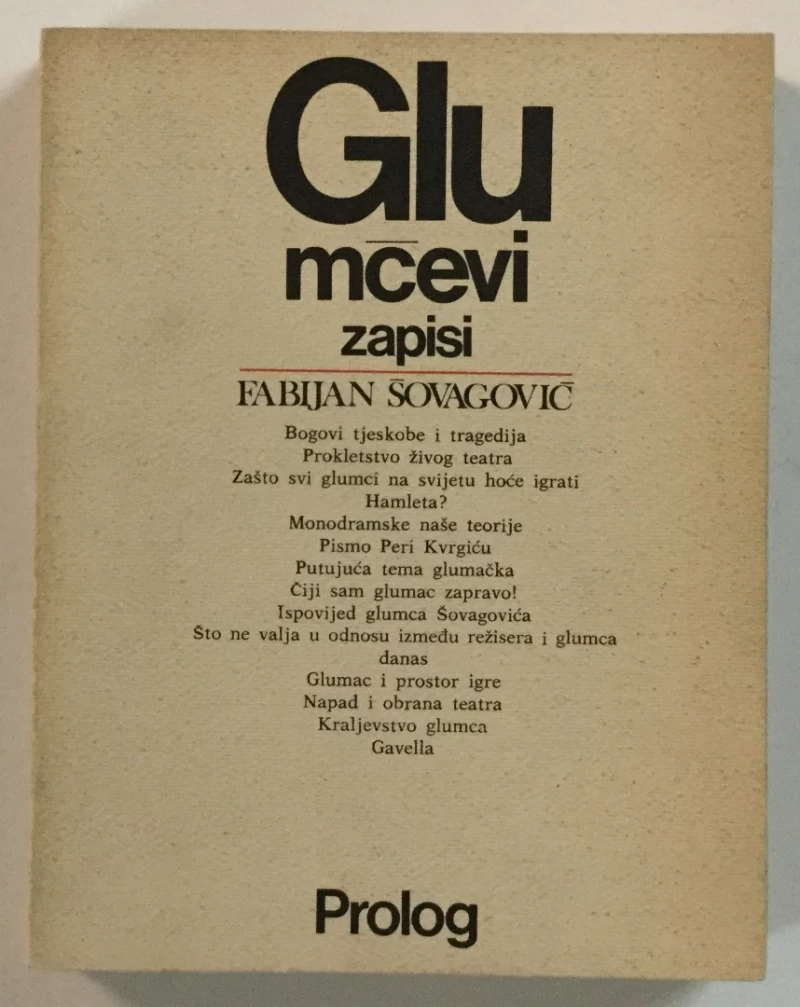 Fabijan Šovagović: Glumčevi zapisi