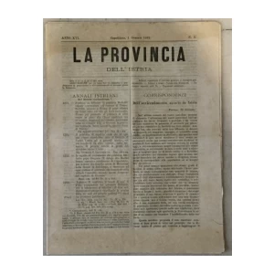 La provincia dell' Istria 1/1882.