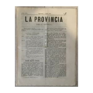 La provincia dell' Istria 7/1882.