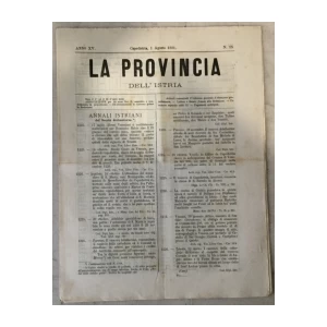 La provincia dell' Istria 15/1881.