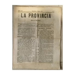 La provincia dell' Istria 1/1879.