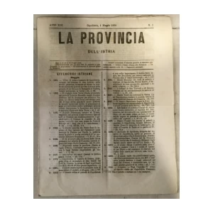 La provincia dell' Istria 9/1879.