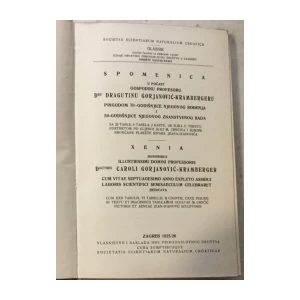 Spomenica u počast prof. dr. Gorjanović - Krambergeru