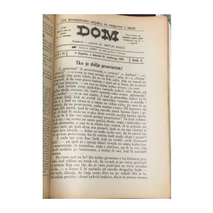 Antun Radić (ur.): Dom 1904. godište br. 1-20.