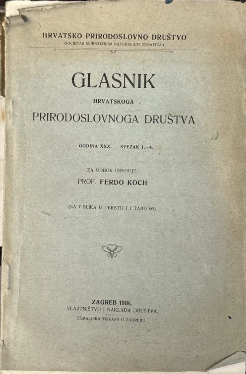 Glasnik Hrvatskoga prirodoslovnoga društva: Godina XXX. svezak 1-4