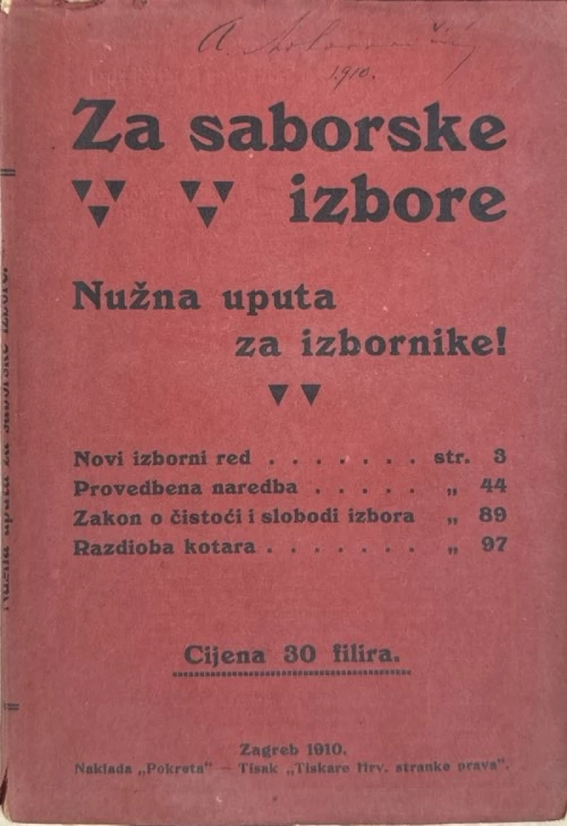 Za saborske izbore. Nužna uputa za izbornike!