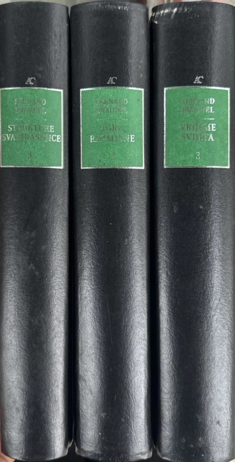 Braudel Fernand: Materijalna civilizacija, ekonomija i kapitalizam od XV. do XVIII. stoljeća (1-3)