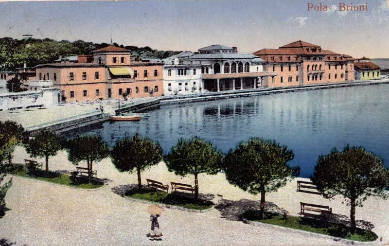 POLA PULA ISTRA OTOK BRIONI DEP.A.BONETTI, 1910.POLA STARA RAZGLEDNICA 1911