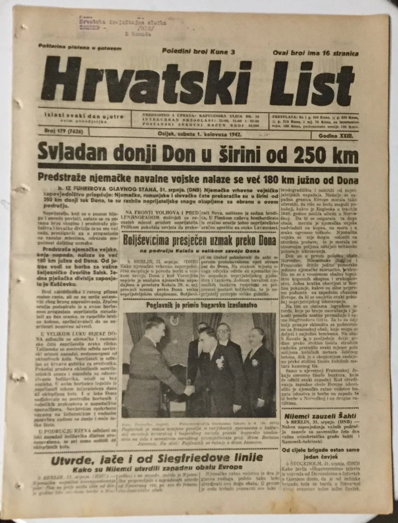 Hrvatski list 179/1942