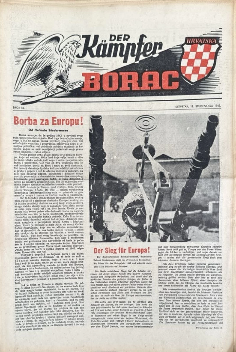 Borac - Der Kampfer broj 52/1943
