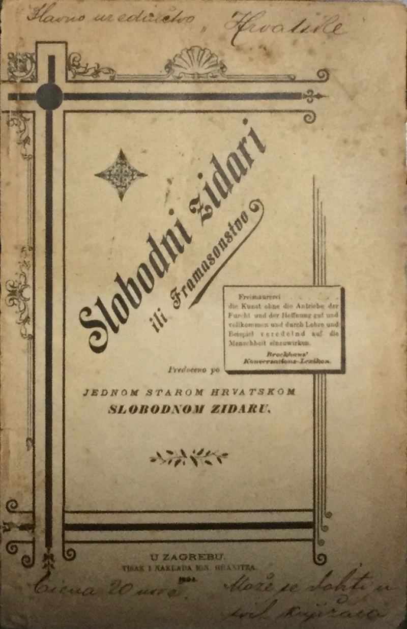 Slobodno Zidari ili Framasonstvo
