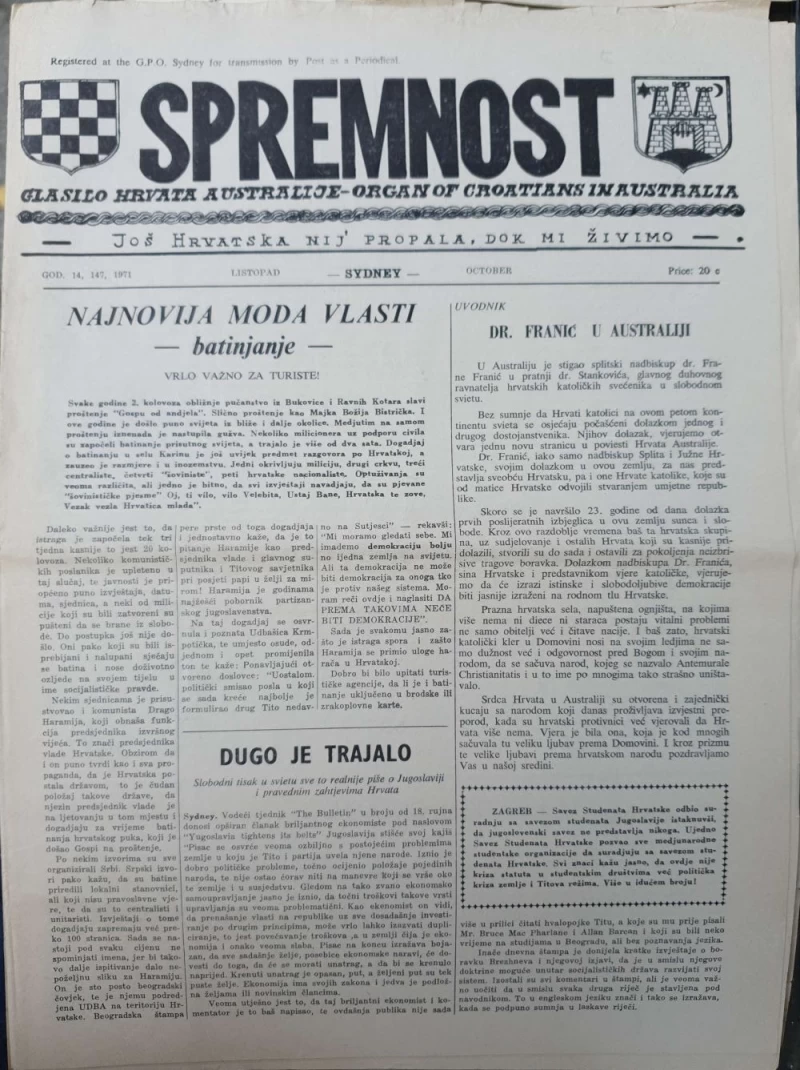 Stare novine: Spremnost. God.14. 147