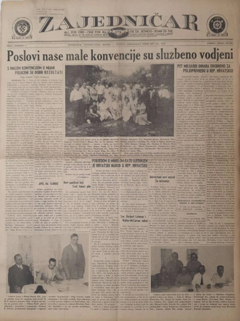 Zajedničar: Broj 5, 04.02.1953