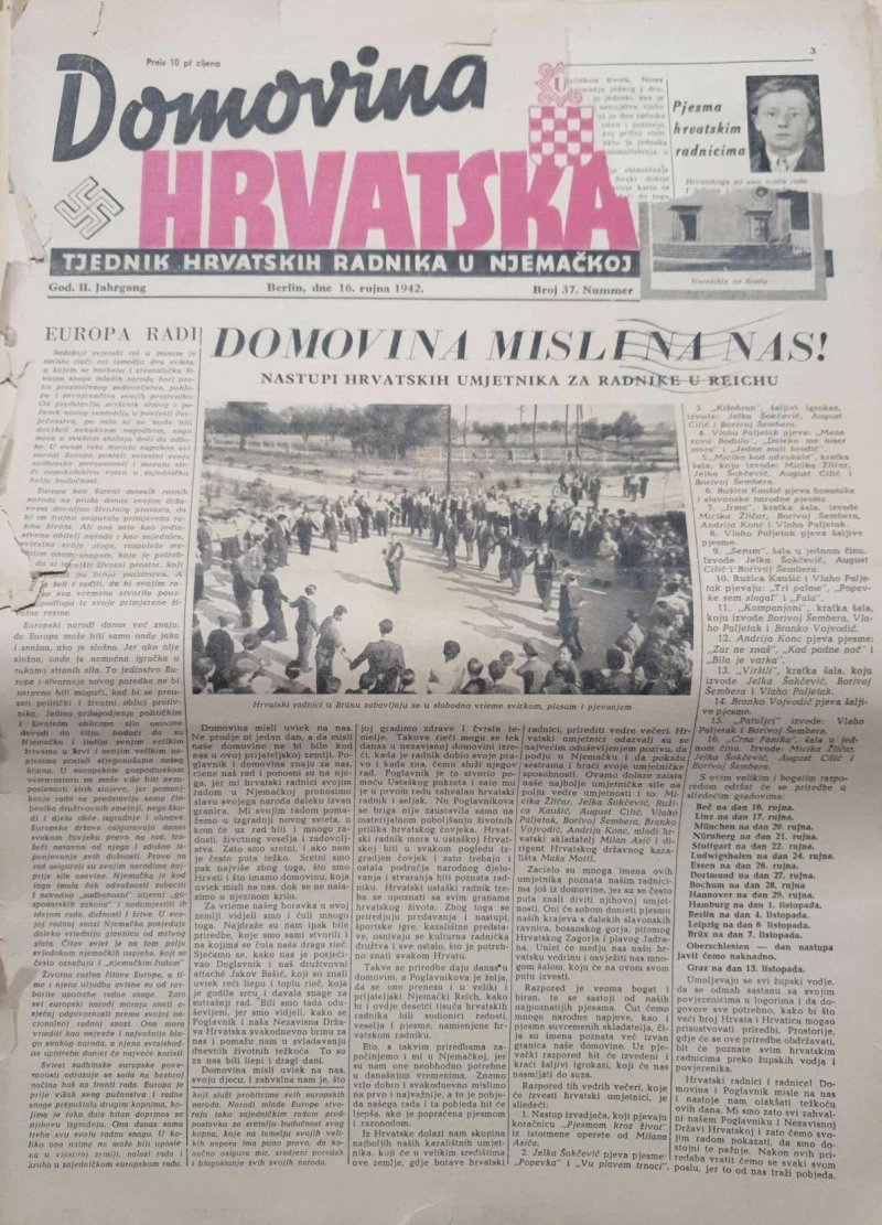 Domovina Hrvatska. God. II. Broj 37