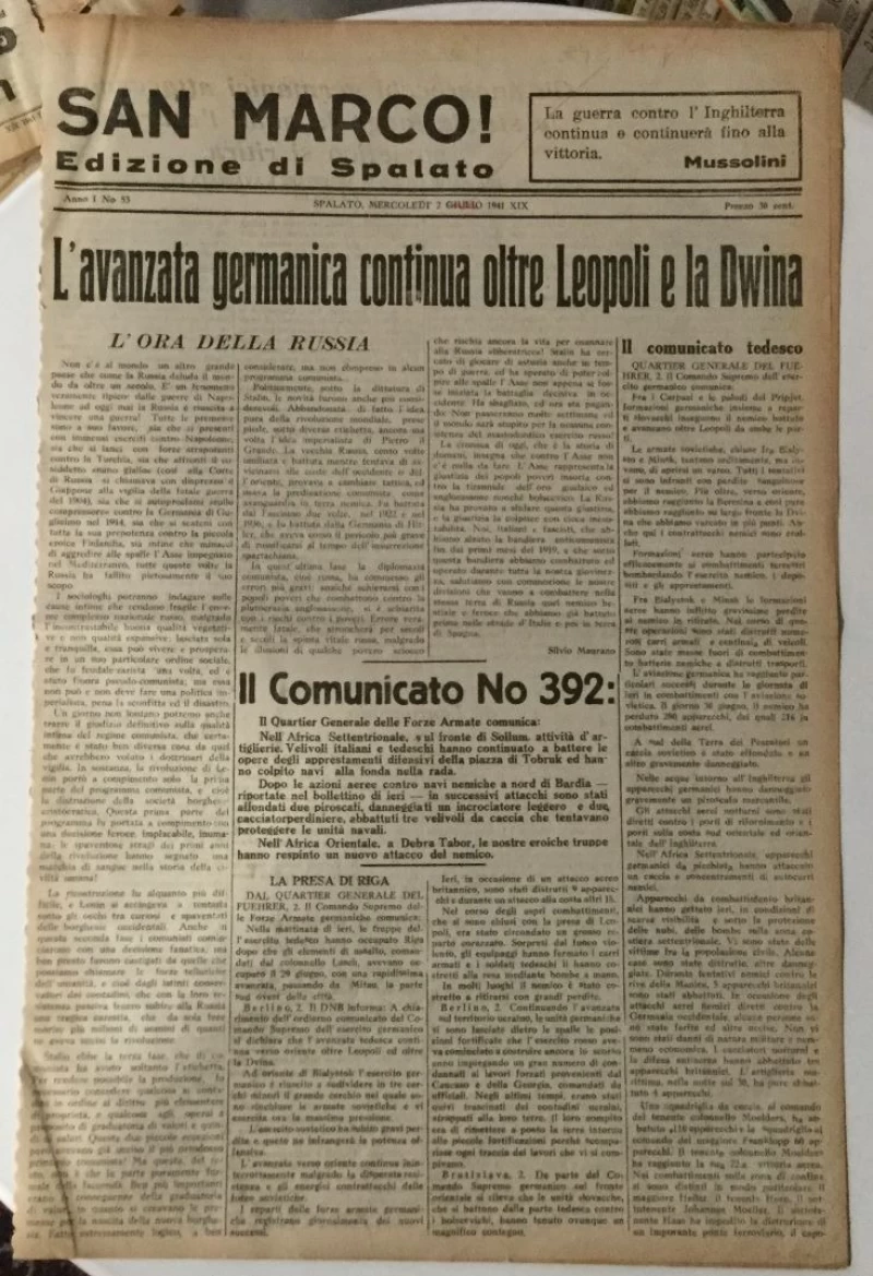 San Marco! Edizione di Spalato 53/I