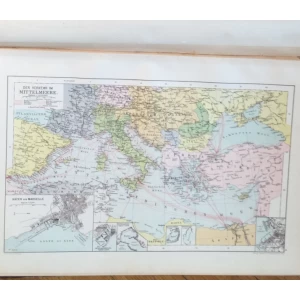 HARTLEBEN, VOLKS-ATLAS, 72 KARTEN IN EINHUNDERT KARTENSEITEN, WIEN, 