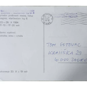 Žarko Vijatović izložva slika i crteza: pošiljatelj Tomislav Gotovac 10,00€