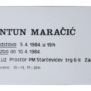 Antun Maračić predstava 05.04.1984 izlozba do 10.04.1984