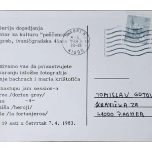 Sanje Bachrach i Maria Krištofića: Izlozba fotografija Out of the question: pošiljatelj Tomislav Gotovac