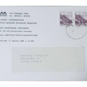 Izložbe Umetnost-Predeo-Arhitektura: pošiljatelj Tomislav Gotovac