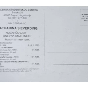Katharina Sieverding: Nočni čovjek-Dnevna umjetnost: Radovi os 1969-1984