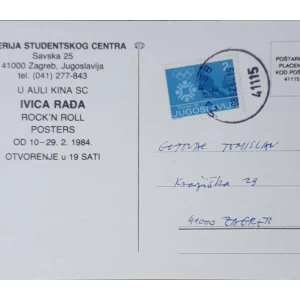 Ivica Rađa: Rockn Roll posters: pošiljatelj Tomislav Gotovac