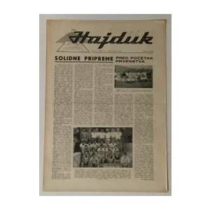 Časopis Hajduk br. 62/1958.