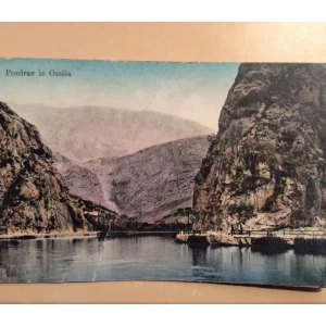 OMIŠ STARA RAZGLEDNICA POZDRAV IZ OMIŠA 1912.