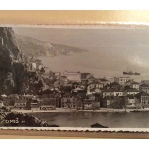 OMIŠ STARA RAZGLEDNICA PANORAMA  1934.