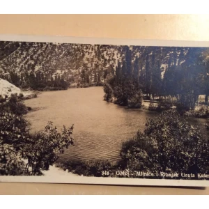 OMIŠ STARA RAZGLEDNICA MLINICE I RIBNJAK GROFA KULMER 1961.
