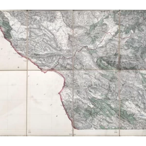 Mostar und Županjac 1884. Zemljopisna karta