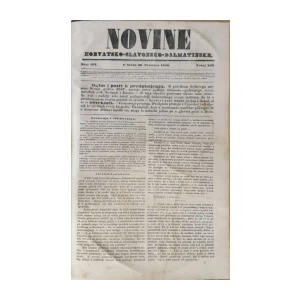 Novine Horvatsko-Slavonsko-Dalmatinske: Broj 1-103/1846